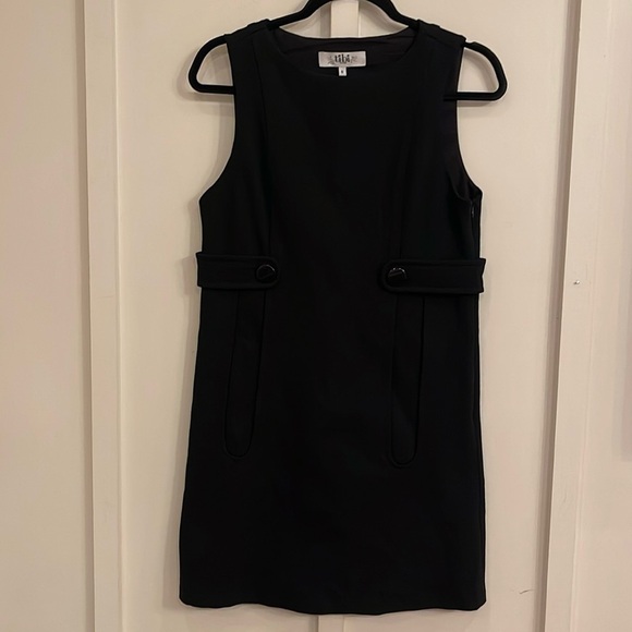 Tibi Black Sleeveless Ponte Retro Shift Dress - Picture 1 of 5